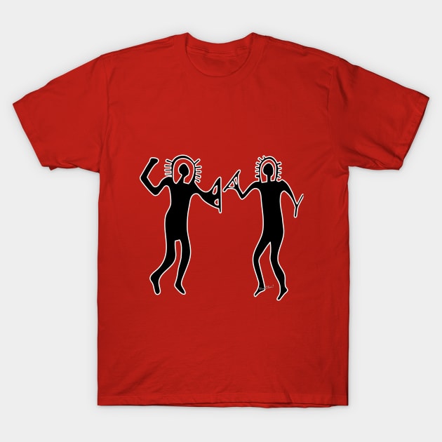 Alien Space Waiters Fighting Over Table 9 Tips T-Shirt by vivachas